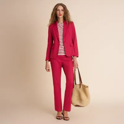 M.m.lafleur Yasmine Timeless Blazer - Italian Wool Twill In Sunset