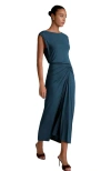 M.m.lafleur Zita Light Jersey Dress In Blue