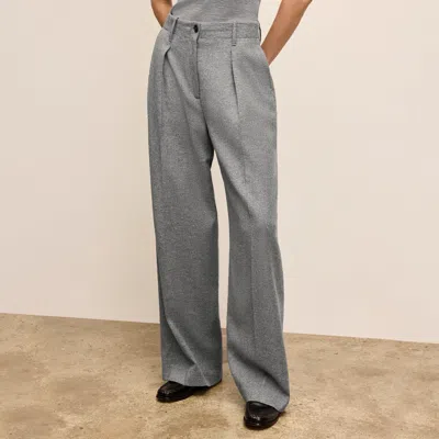 M.m.lafleur Zuri Pleated Trouser - Heritage Tweed In Gray Multi