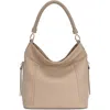 Mms Design Studio Braid Handle Hobo Bag In Sand