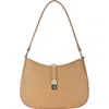 Mms Design Studio Buckle Tab Shoulder Strap In Camel