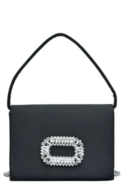 Mms Design Studio Rhinestone Top Handle Shoulder Bag In Black
