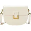 Mms Design Studio Square Buckle Crossbody Bag In Orange