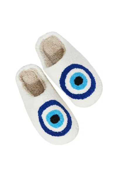 Mmshoes Women's Plush Eye Slippers In Sky Blue