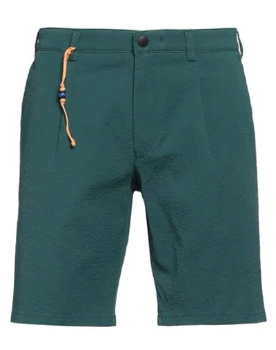 Mmx Man Shorts & Bermuda Shorts Green Size 33 Organic Cotton, Elastane