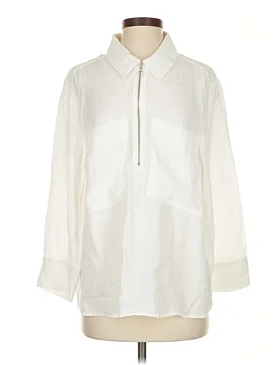 Pre-owned Mng 3/4 Sleeve Blouse In Ivory