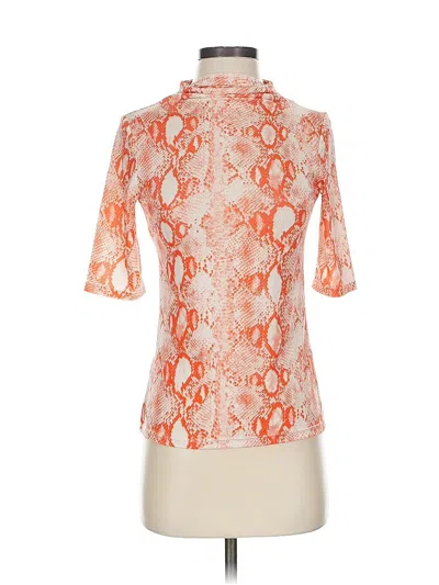 Pre-owned Mng 3/4 Sleeve Blouse In Orange