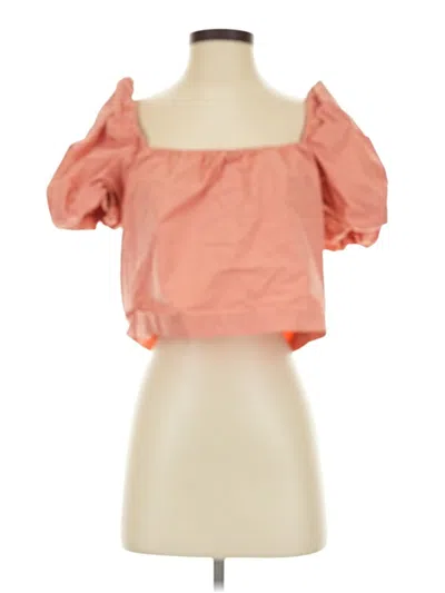 Pre-owned Mng 3/4 Sleeve Blouse In Orange