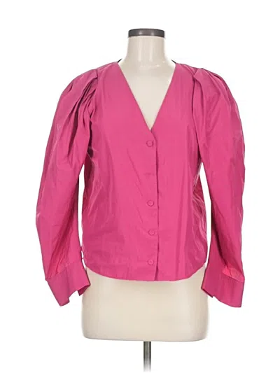 Pre-owned Mng 3/4 Sleeve Blouse In Pink