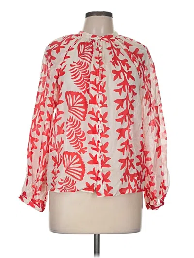 Pre-owned Mng 3/4 Sleeve Blouse In Red