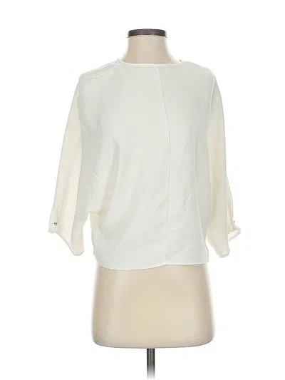 Pre-owned Mng 3/4 Sleeve Blouse In White