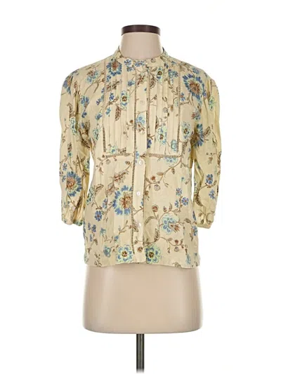 Pre-owned Mng 3/4 Sleeve Blouse In White