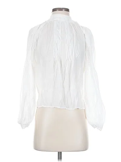 Pre-owned Mng 3/4 Sleeve Blouse In White