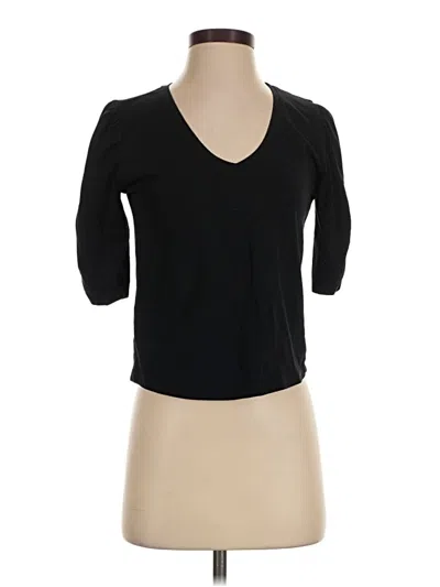 Pre-owned Mng 3/4 Sleeve T-shirt In Black