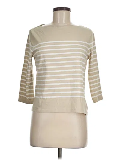 Pre-owned Mng 3/4 Sleeve T-shirt In Brown