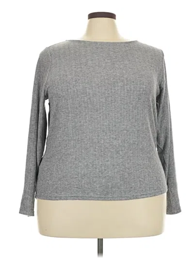Pre-owned Mng 3/4 Sleeve T-shirt In Gray