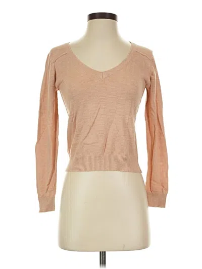 Pre-owned Mng 3/4 Sleeve T-shirt In Tan