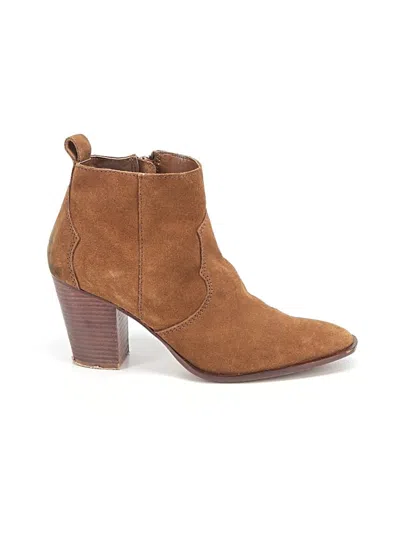 Pre-owned Mng Ankle Boots In Brown