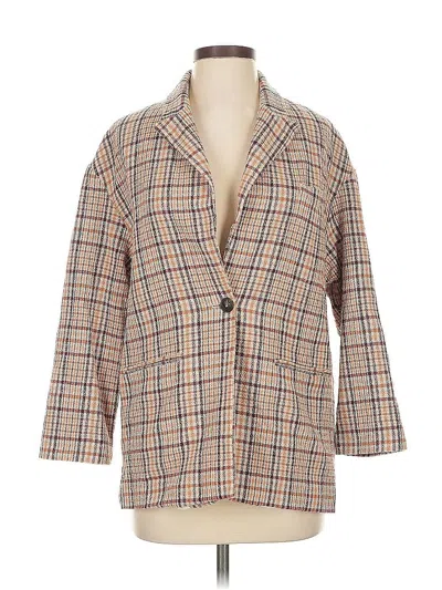 Pre-owned Mng Blazer Jacket In Brown