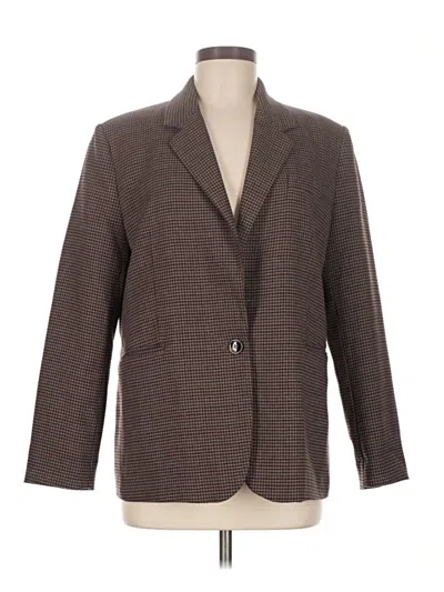 Pre-owned Mng Blazer Jacket In Brown