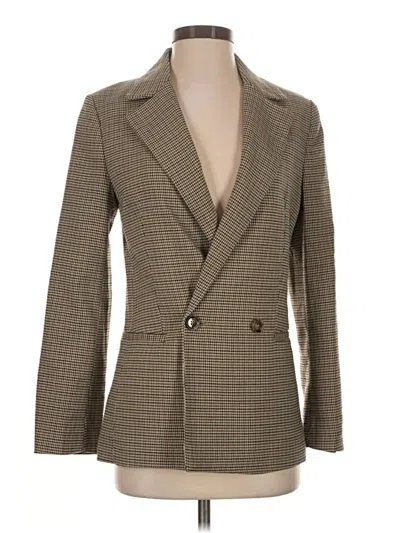 Pre-owned Mng Blazer Jacket In Brown