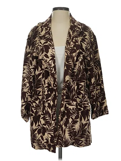 Pre-owned Mng Blazer Jacket In Brown