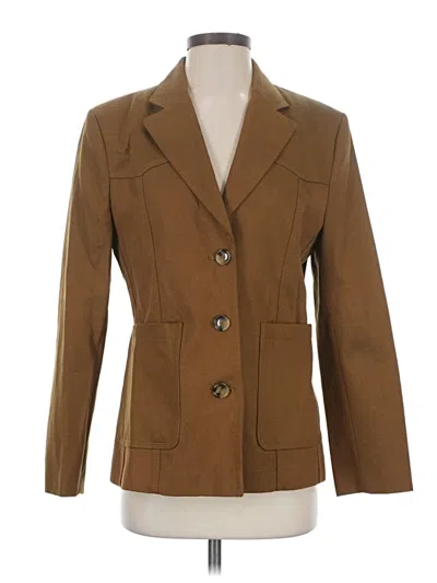 Pre-owned Mng Blazer Jacket In Brown
