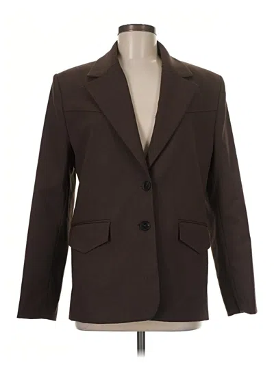 Pre-owned Mng Blazer Jacket In Brown