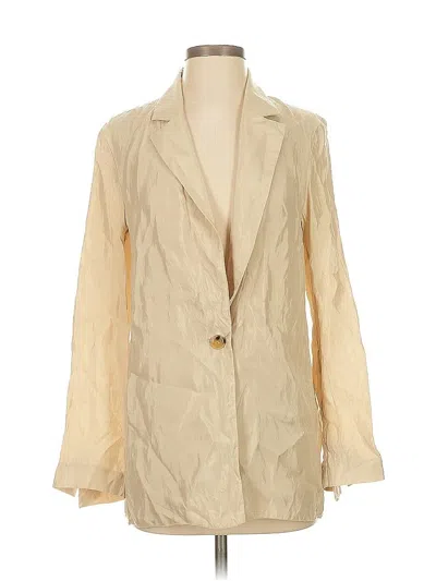 Pre-owned Mng Blazer Jacket In Gold