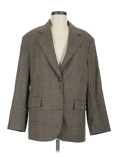 Pre-owned Mng Blazer Jacket In Gray