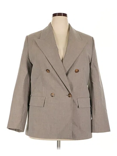 Pre-owned Mng Blazer Jacket In Gray