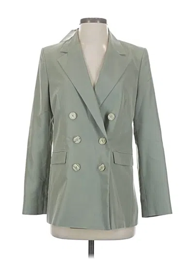 Pre-owned Mng Blazer Jacket In Green