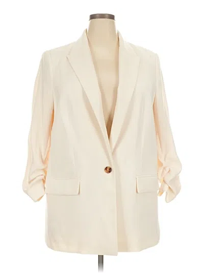Pre-owned Mng Blazer Jacket In White