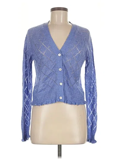 Pre-owned Mng Cardigan Sweater In Blue