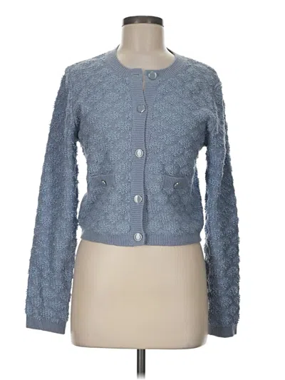 Pre-owned Mng Cardigan Sweater In Blue