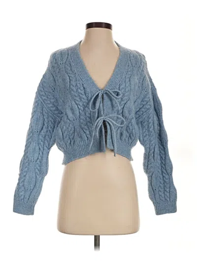 Pre-owned Mng Cardigan Sweater In Blue