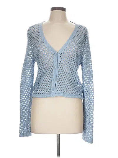 Pre-owned Mng Cardigan Sweater In Blue