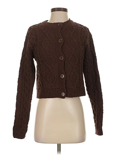 Pre-owned Mng Cardigan Sweater In Brown