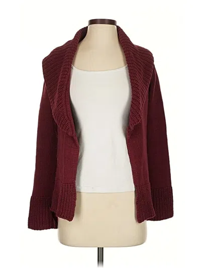 Pre-owned Mng Cardigan Sweater In Burgundy