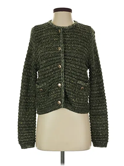 Pre-owned Mng Cardigan Sweater In Green
