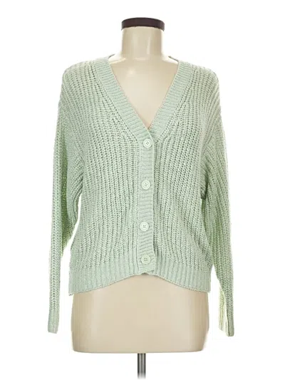 Pre-owned Mng Cardigan Sweater In Green