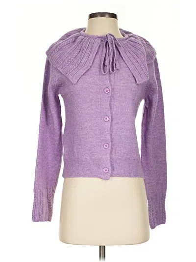 Pre-owned Mng Cardigan Sweater In Purple