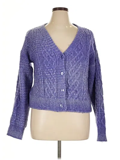 Pre-owned Mng Cardigan Sweater In Purple