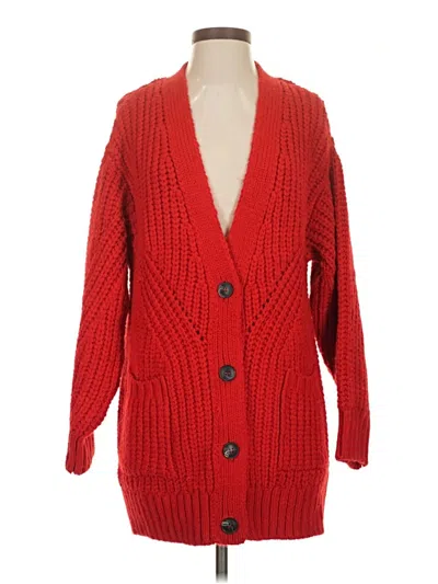 Pre-owned Mng Cardigan Sweater In Red