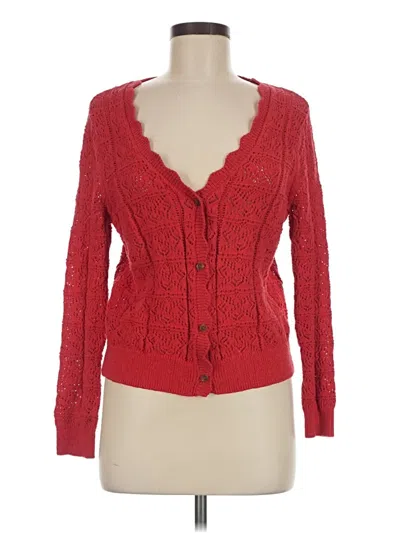 Pre-owned Mng Cardigan Sweater In Red