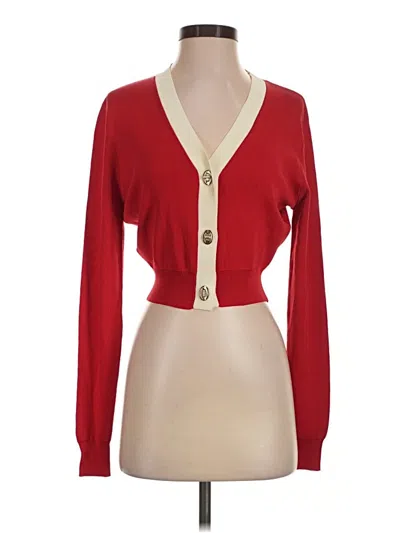 Pre-owned Mng Cardigan Sweater In Red