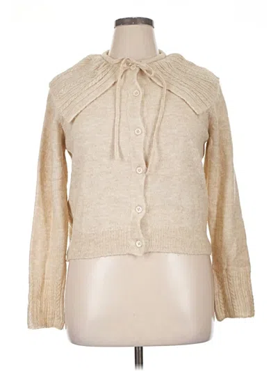 Pre-owned Mng Cardigan Sweater In Tan