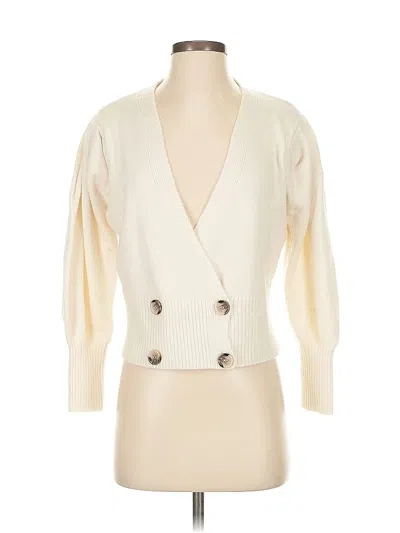 Pre-owned Mng Cardigan Sweater In White