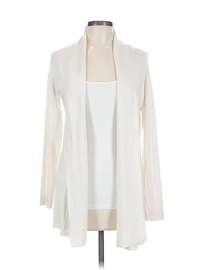 Pre-owned Mng Cardigan Sweater In White