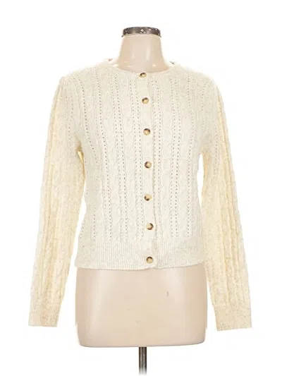 Pre-owned Mng Cardigan Sweater In White